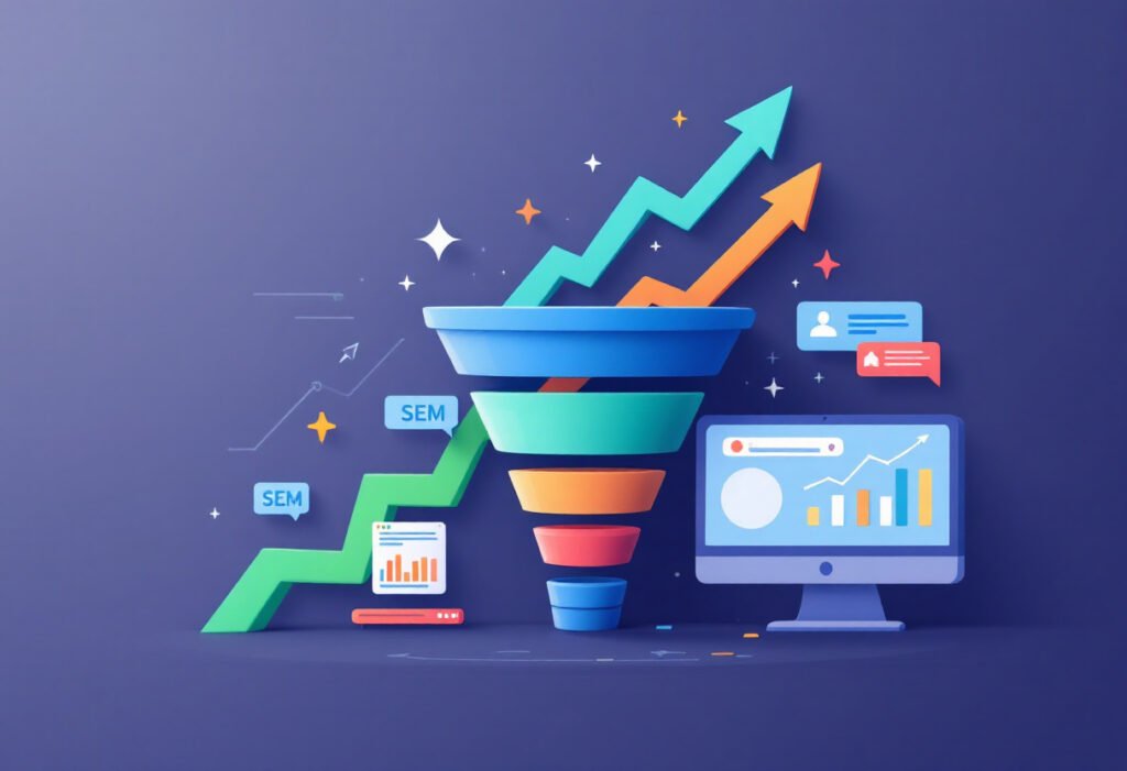Posicionamiento SEM y SEO: estrategias clave para mejorar el rendimiento en motores de búsqueda como Google.